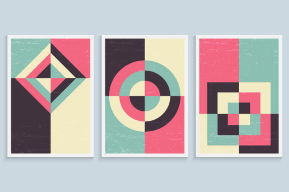Download Minimalist Art Wall in Vintage Colors - Art Collection