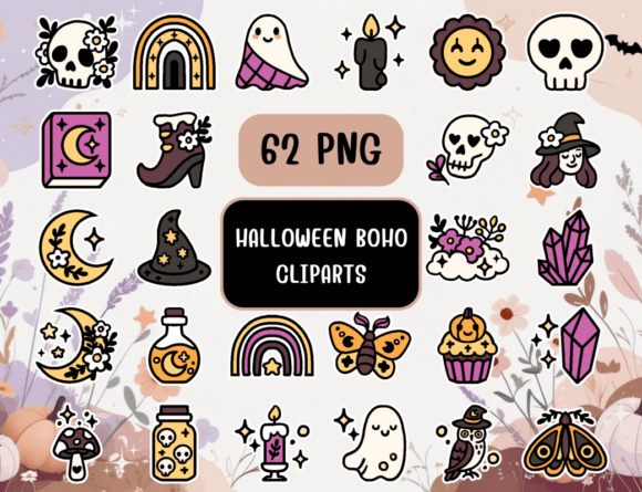 Download Halloween Boho Clip Art - Art Collection