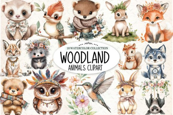 Download Charming Fairy Woodland Animals Clipart - Art Collection