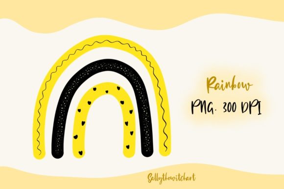 Download Yellow Black Boho Rainbow PNG Clipart - Art Collection