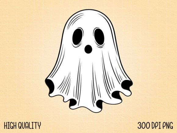 Download Cute Spooky Cartoon Ghost Illustration - Art Collection