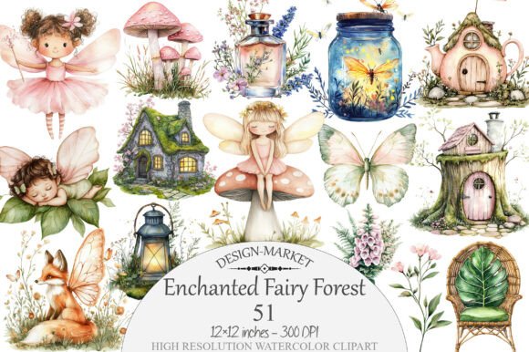Download Enchanted Fairy Forest Clipart - Art Collection