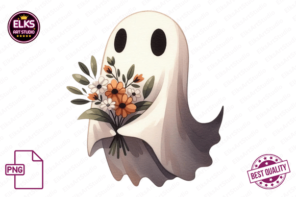 Download Vintage Fall Ghost Clipart, Autumn Boho - Art Collection