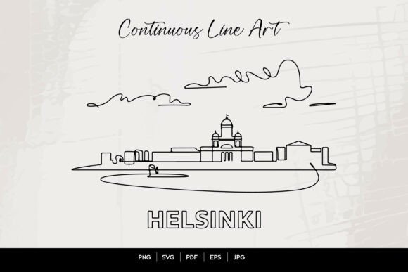 Download Helsinki Skyline Continuous Line Art – O - Art Collection