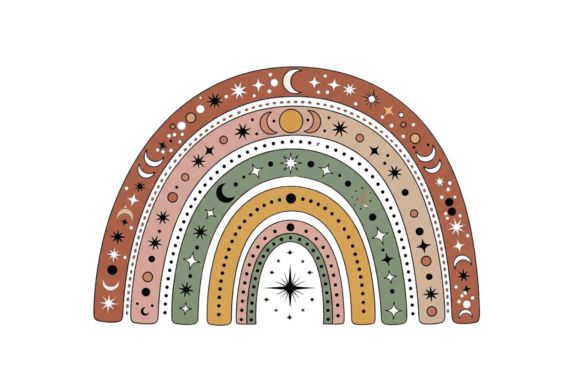 Download Boho Celestial Rainbow Arc Design Art - Art Collection