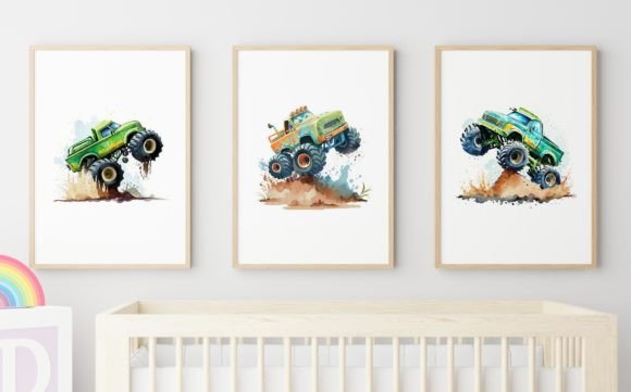 Download Monster Truck Nursery Wall Art Kids - Art Collection