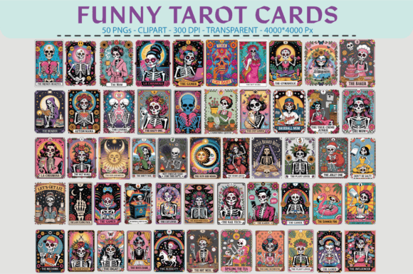 Download Funny Tarot Clipart &ndash; 50 PNG Bundle - Art Collection