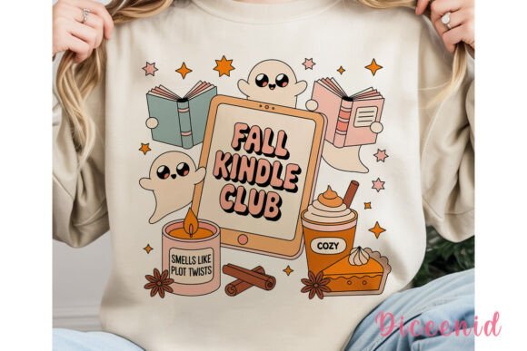 Download Cozy Autumn Reading Ghosts PNG Clipart - Art Collection