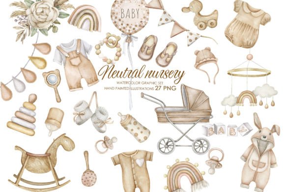 Download Watercolor Boho Nursery Clipart - Art Collection