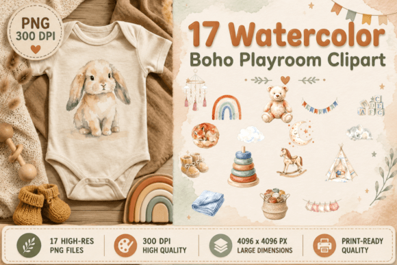 Download Boho Nursery Watercolor Baby Elephant - Watercolor Collection