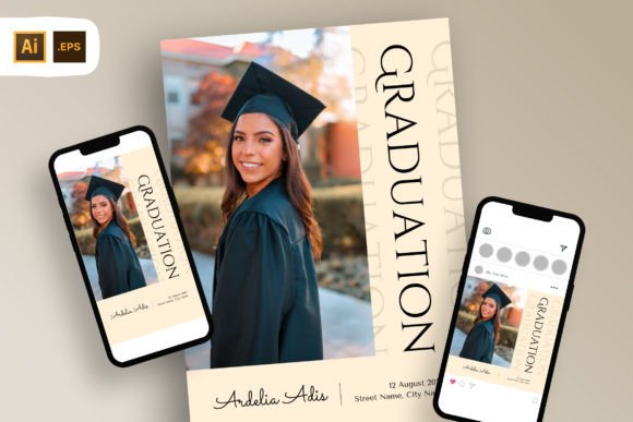 Download Beige Photo Graduation Party Invitation - Art Collection