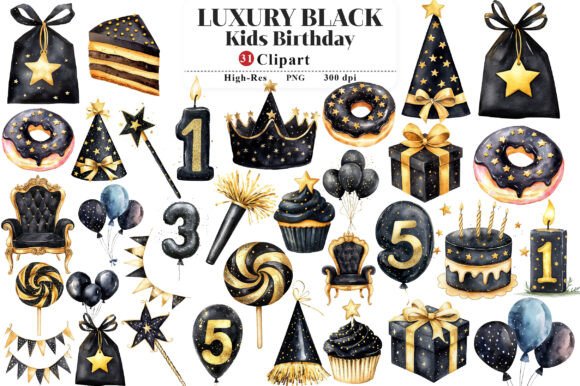 Download Luxury Black Kids Birthday Clipart - Art Collection