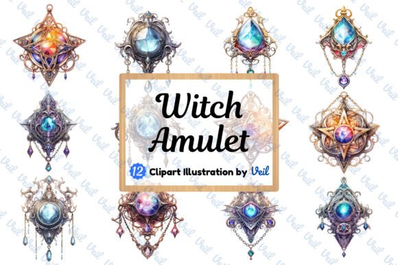 Download Witch Amulet Clipart Watercolor Bundle - Art Collection