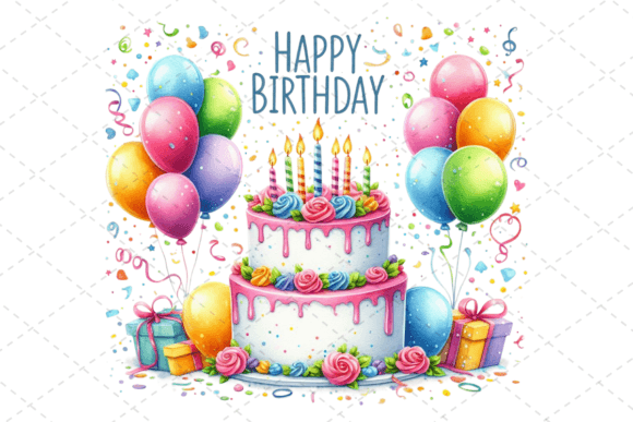 Download Watercolor Birthday Cake Clipart - Art Collection