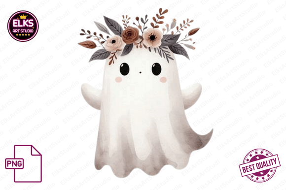 Download Vintage Fall Ghost Clipart, Autumn Boho - Art Collection