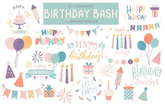 Download Birthday Bash Clipart Set - Art Collection