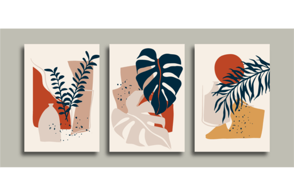 Download Mid Century Wall Art Monstera Background - Art Collection