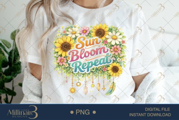 Download Sun Bloom Repeat Watercolor Sunflower - Watercolor Collection