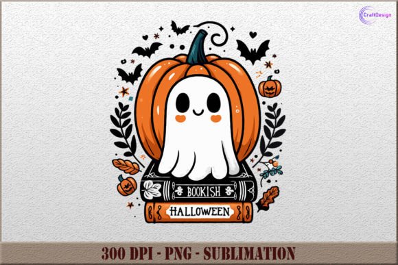 Download Cute Ghost Bookish PNG Halloween Clipart - Art Collection