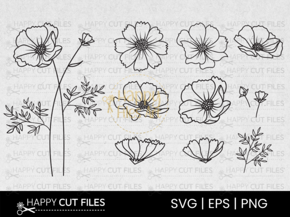 Download Cosmos Flower Svg Element Floral Bouguet - Svg Collection