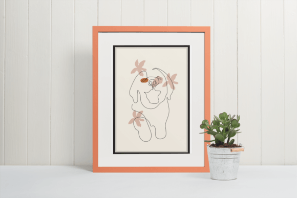 Download Cute Dog Sitting Portrait Minimal Poster - Minimal Collection