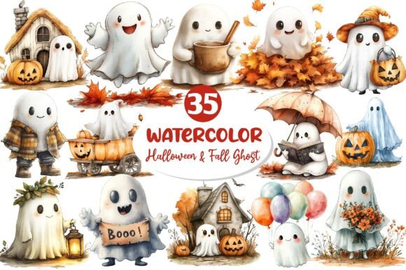 Download Halloween &amp; Fall Ghost Clipart - Art Collection