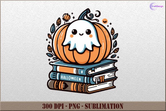Download Cute Ghost Bookish PNG Halloween Clipart - Art Collection