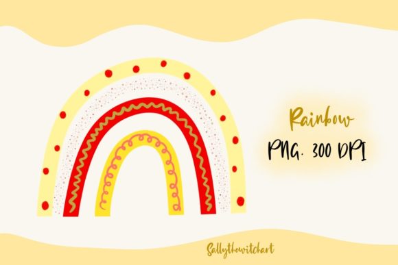 Download Yellow Red Boho Rainbow PNG Clipart - Art Collection