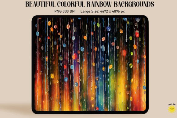 Download Watercolor Rainbow and Drops Backdrop - Watercolor Collection