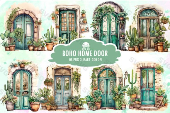 Download Boho Home Door Sublimation Clipart - Art Collection